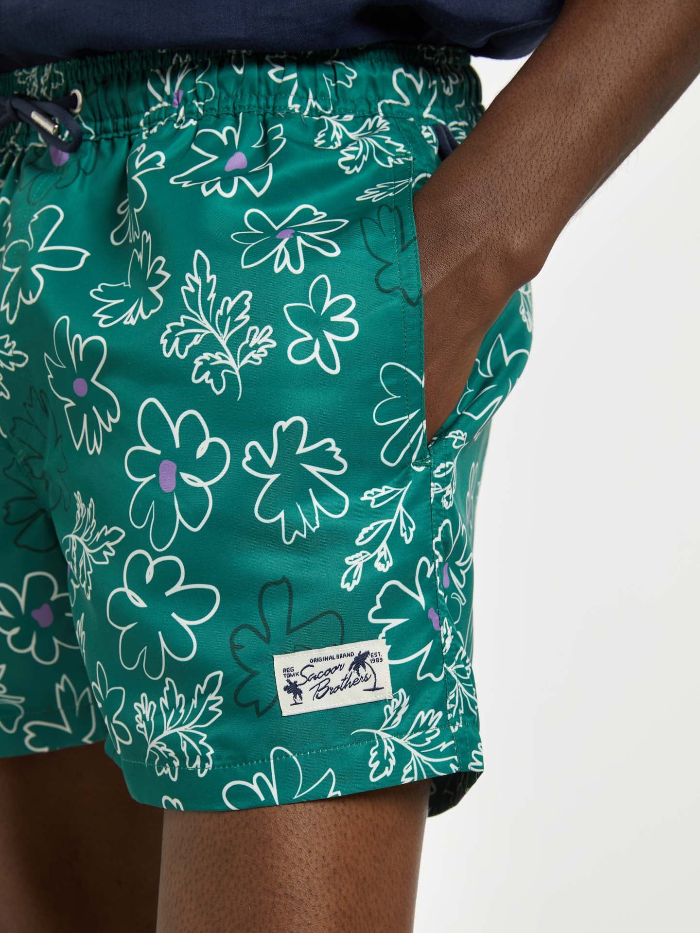 Swim Shorts With 'Flowers' Print - Image 5