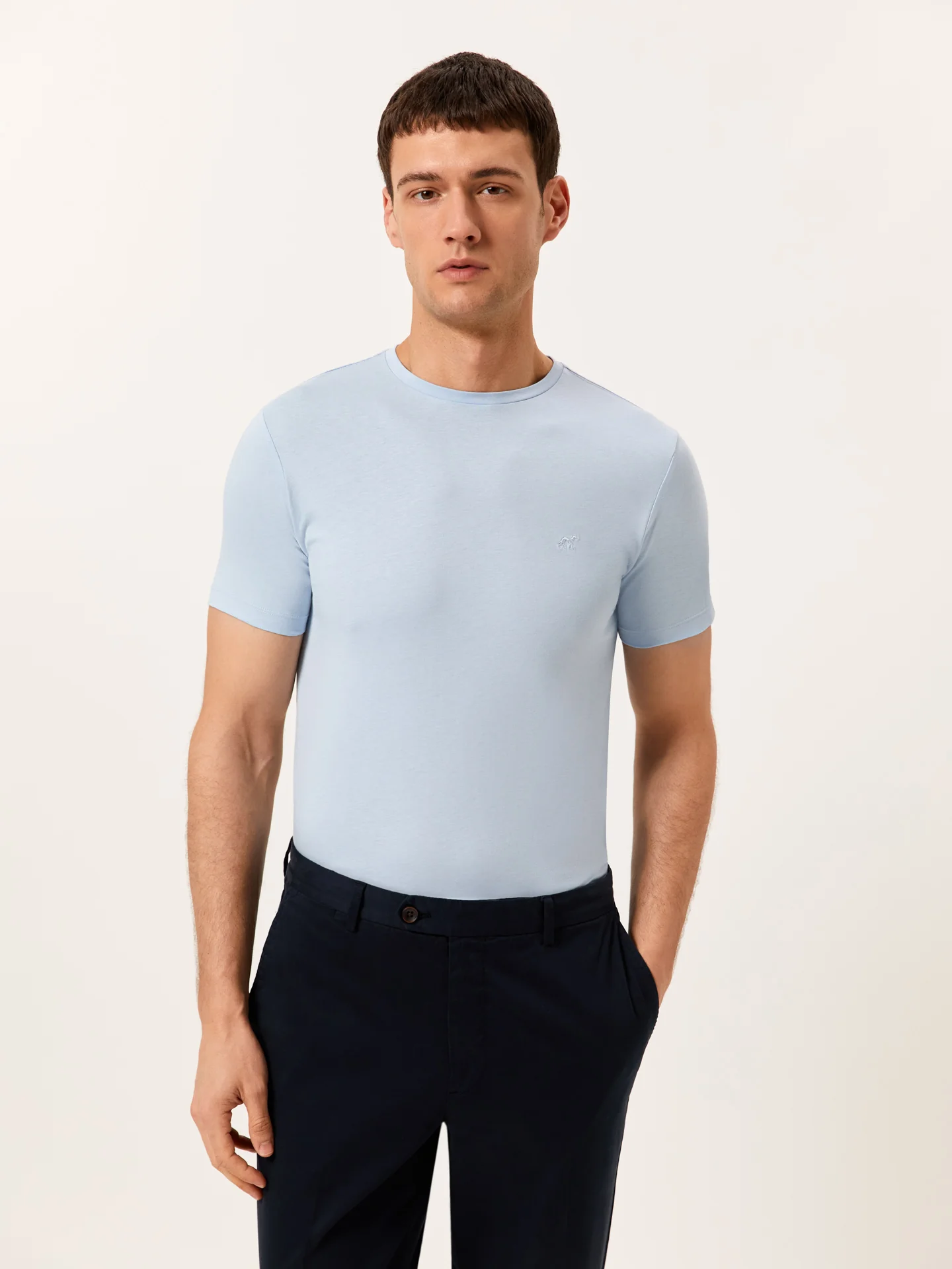 T-shirt with Logo Embroidered in 100% Organic Cotton - Image 2