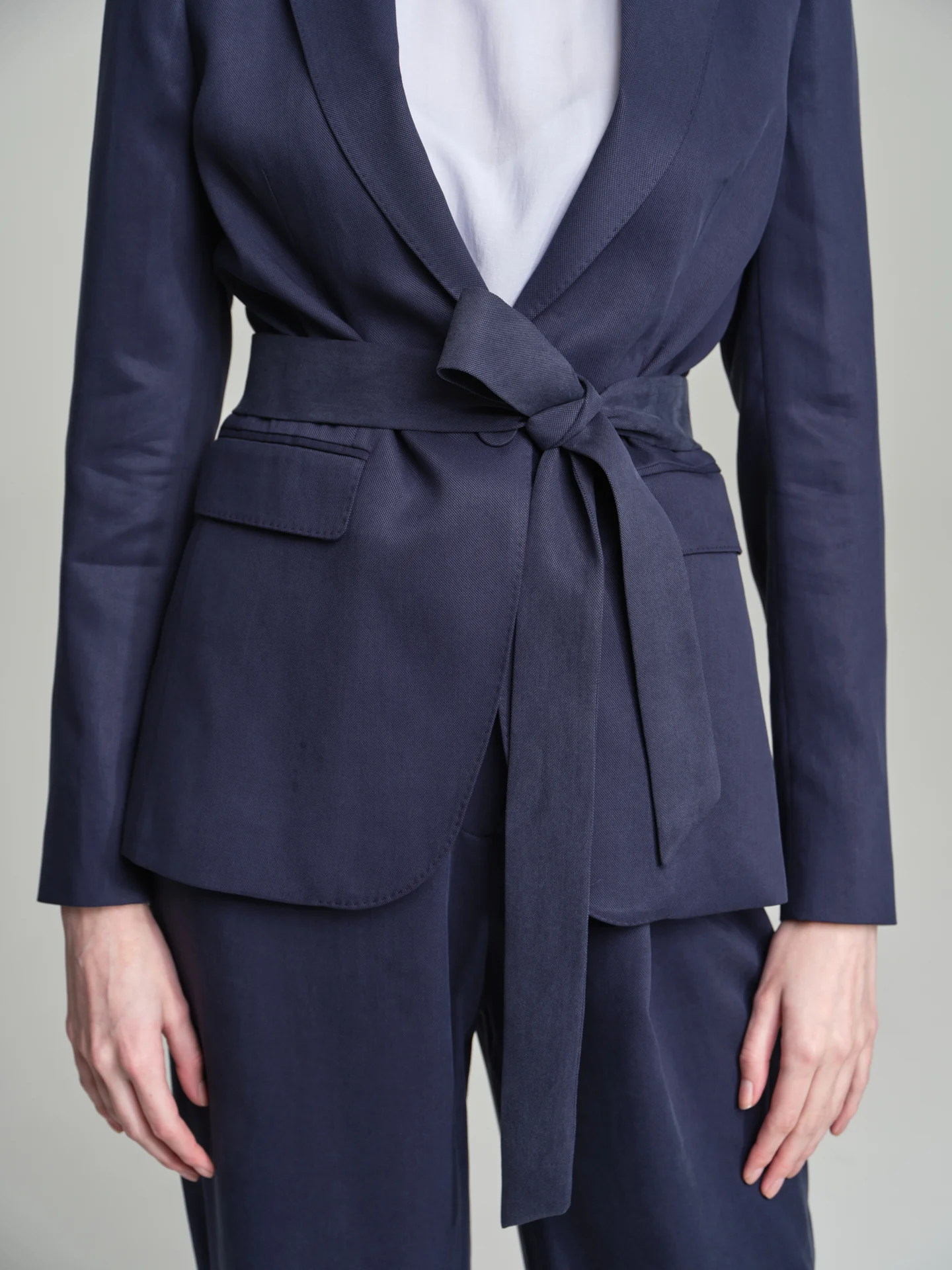 Tie belt blazer - Image 2