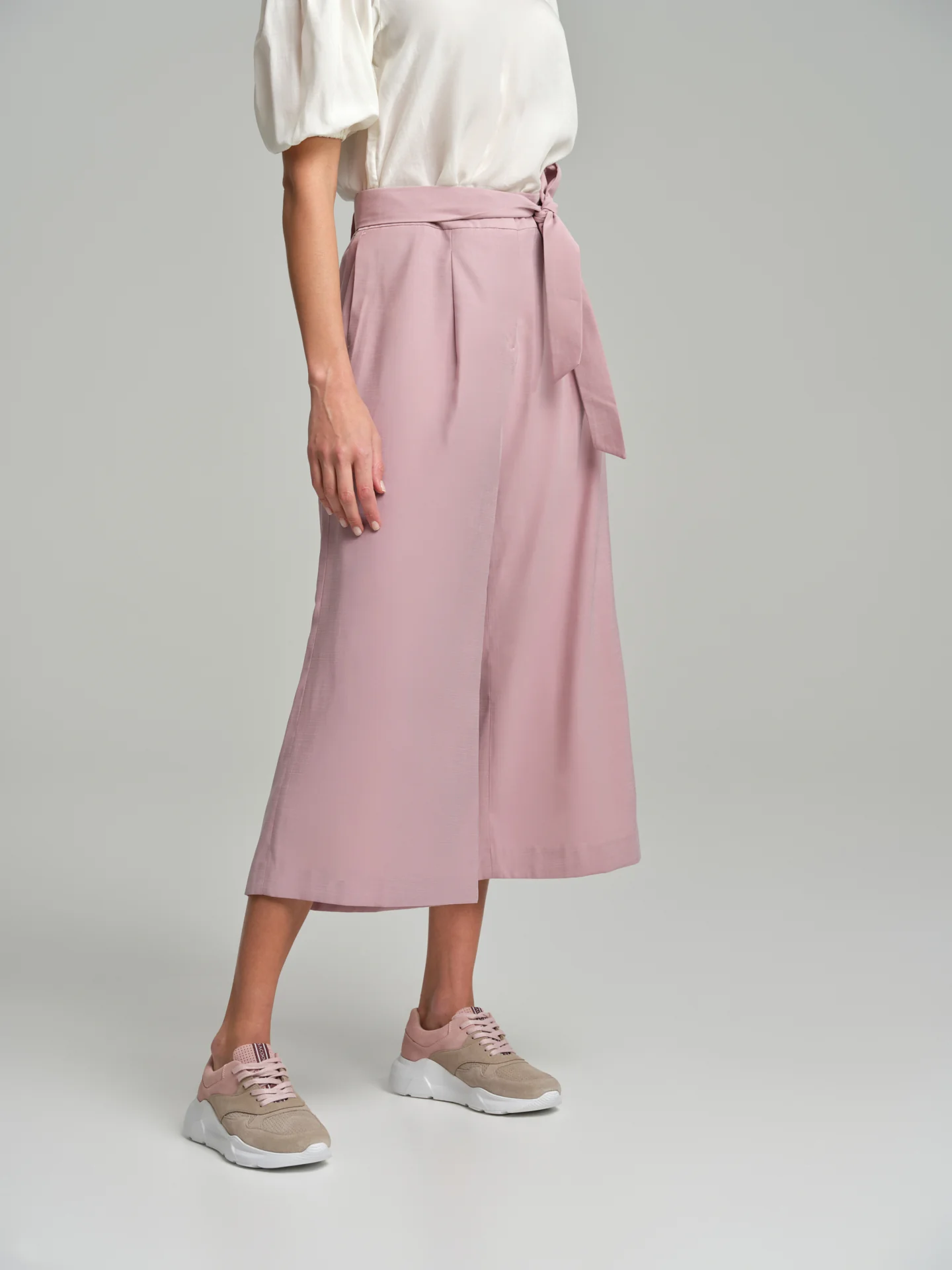 Tie belt loose trousers - Image 3