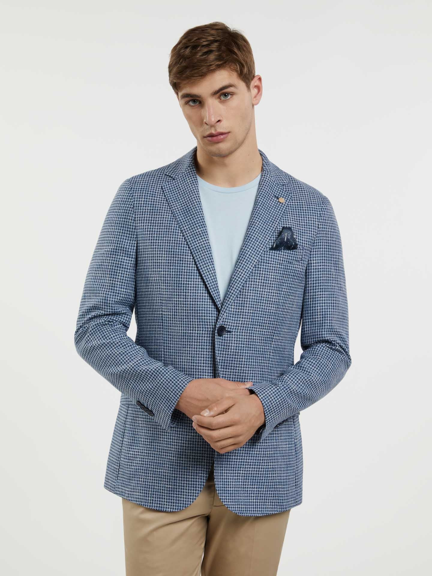 Unstructured Pied Poule Blazer - Image 2