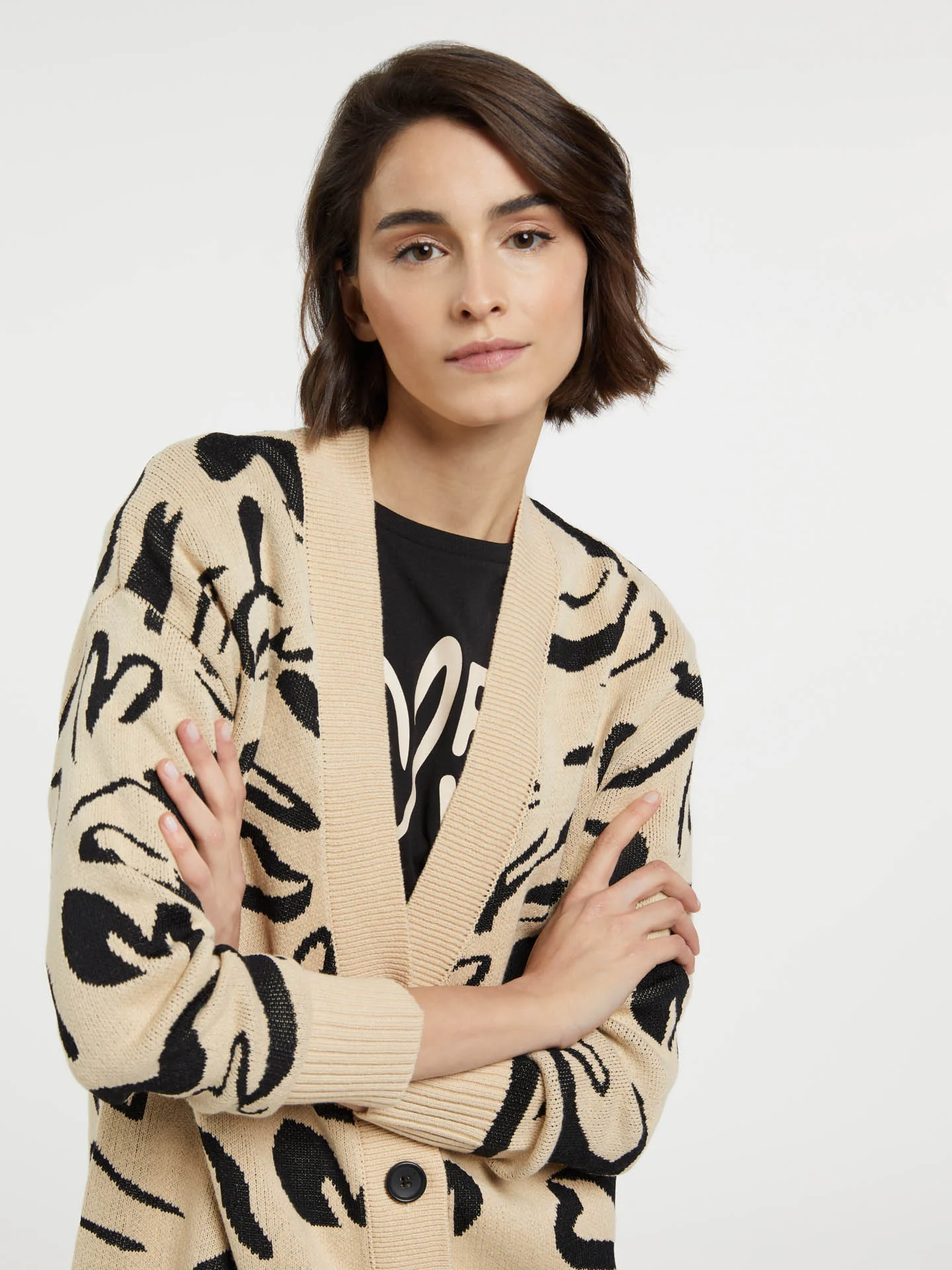 'V' Neck Knit Cardigan - Image 3