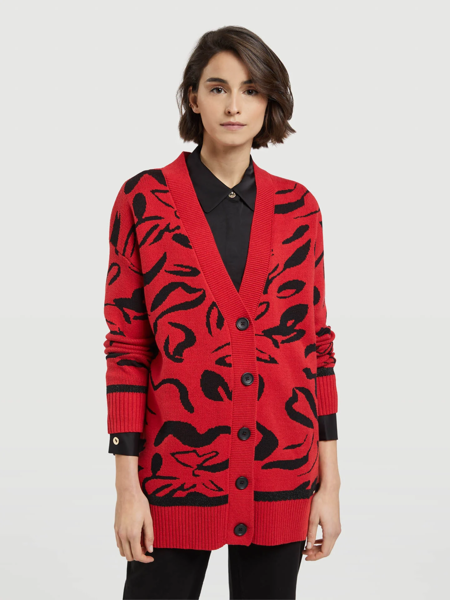 'V' Neck Knit Cardigan - Image 4