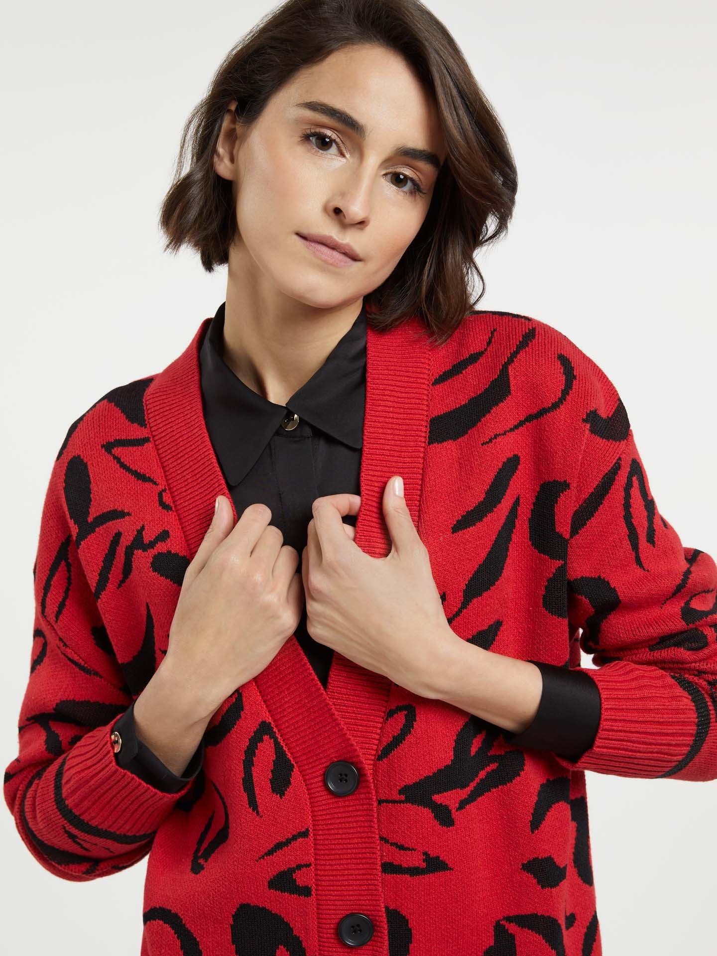 'V' Neck Knit Cardigan - Image 5