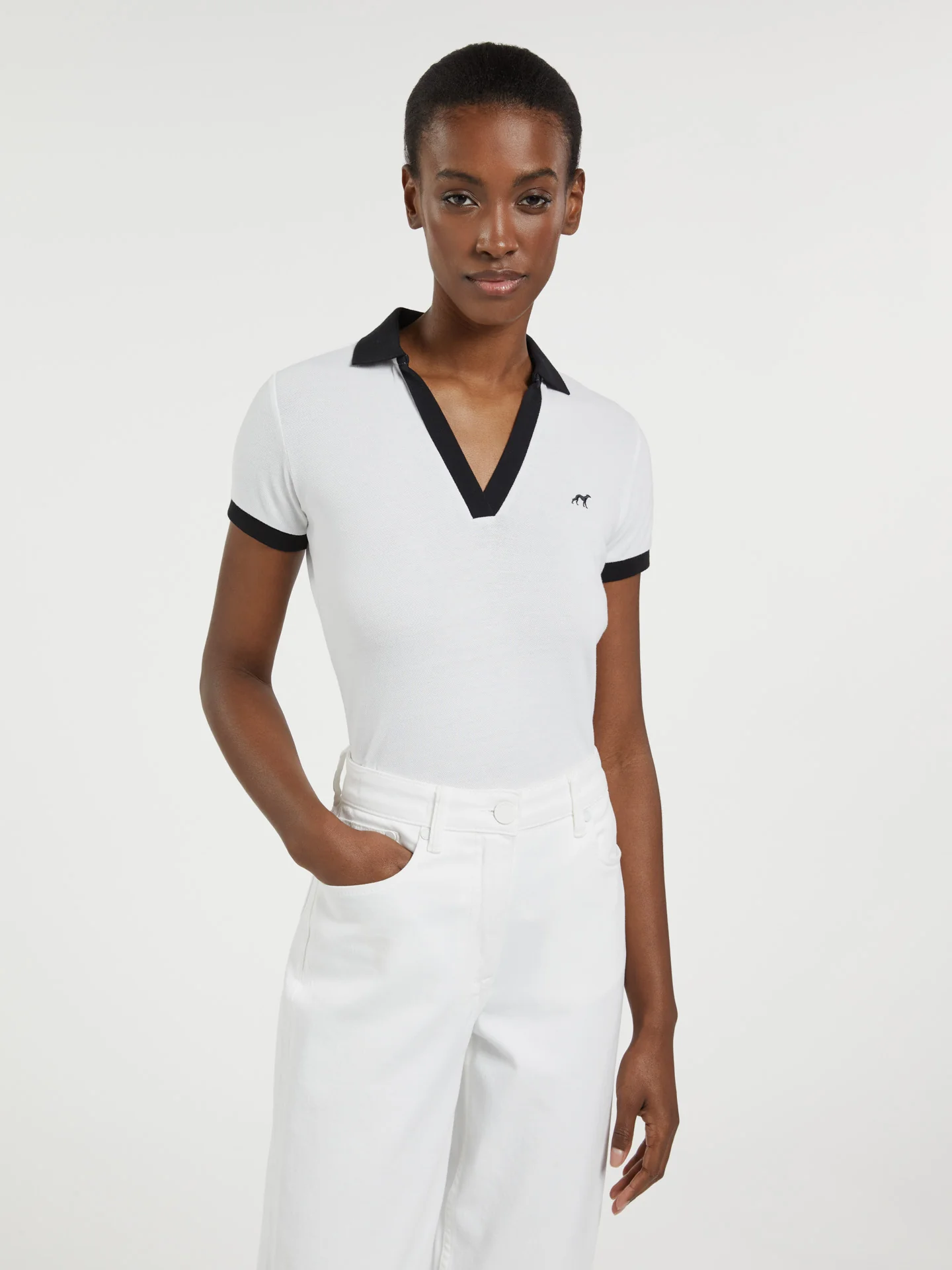 V' Neck Polo Piquet - Image 5