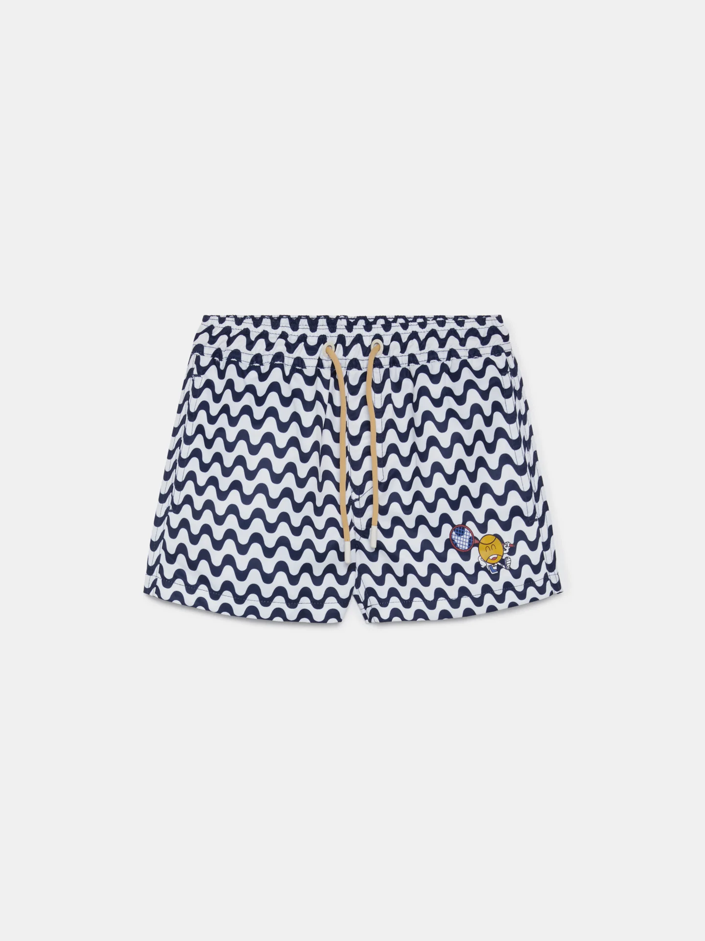 Waves Print Beachwear Shorts
