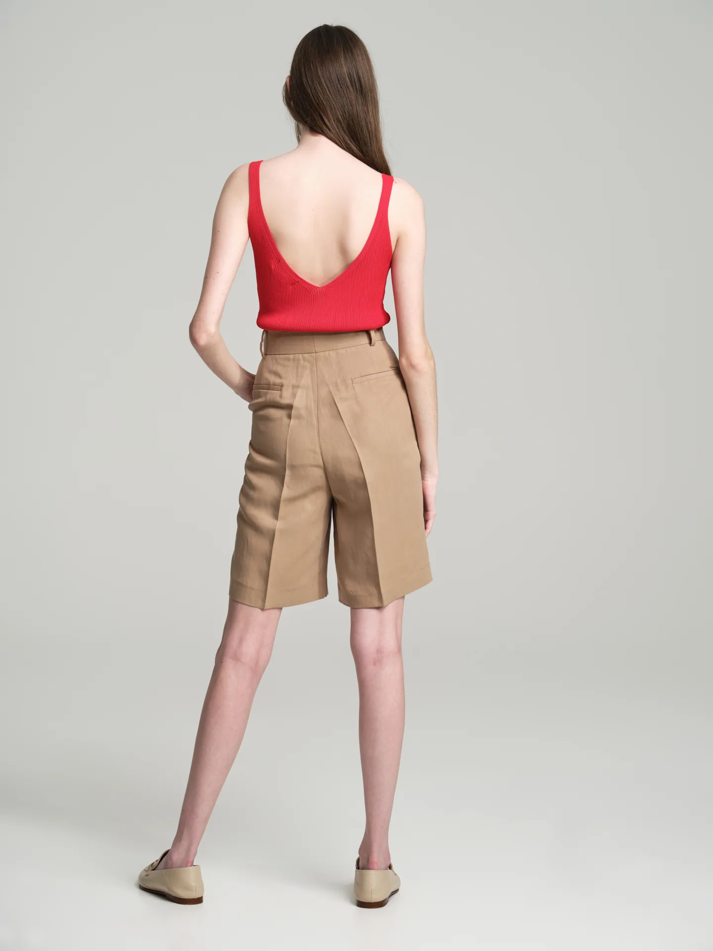 Wide leg shorts in luxury mixed silk fabric - Image 6