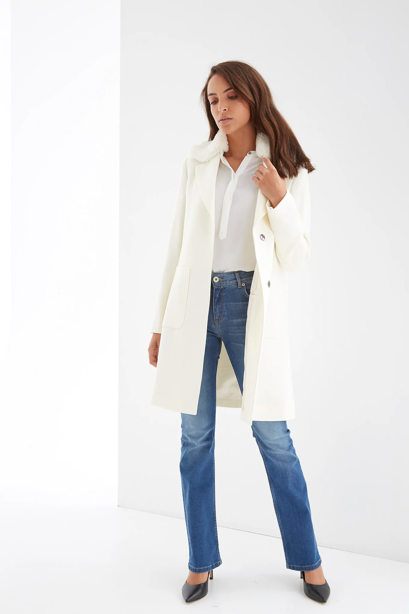 Women's Fur Collar Overcoat