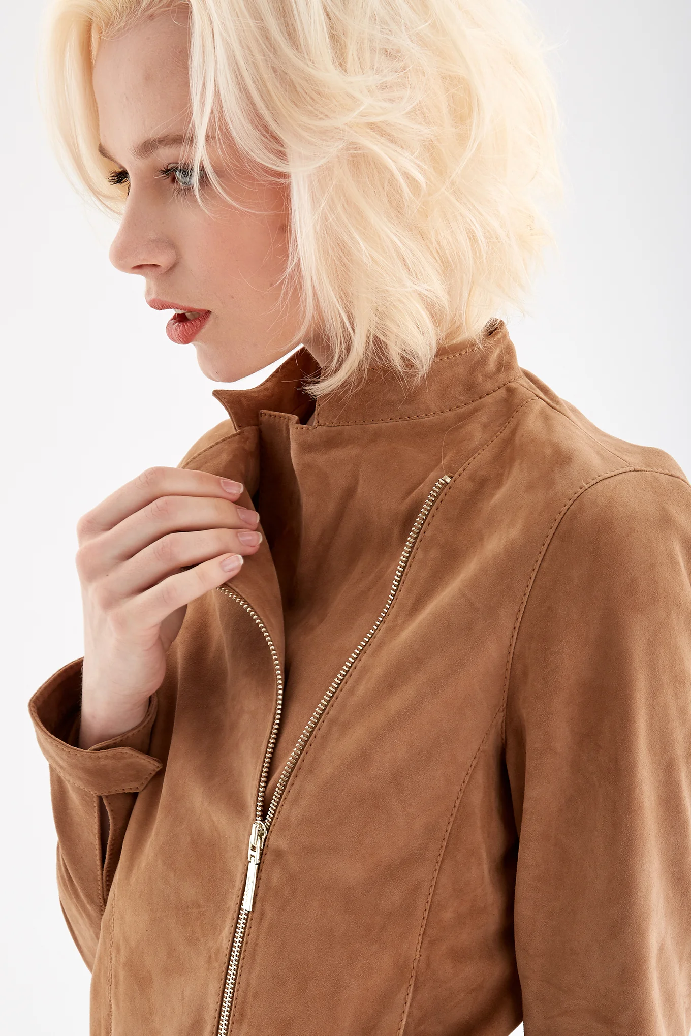 Women's Suede Leather Jacket - Image 5
