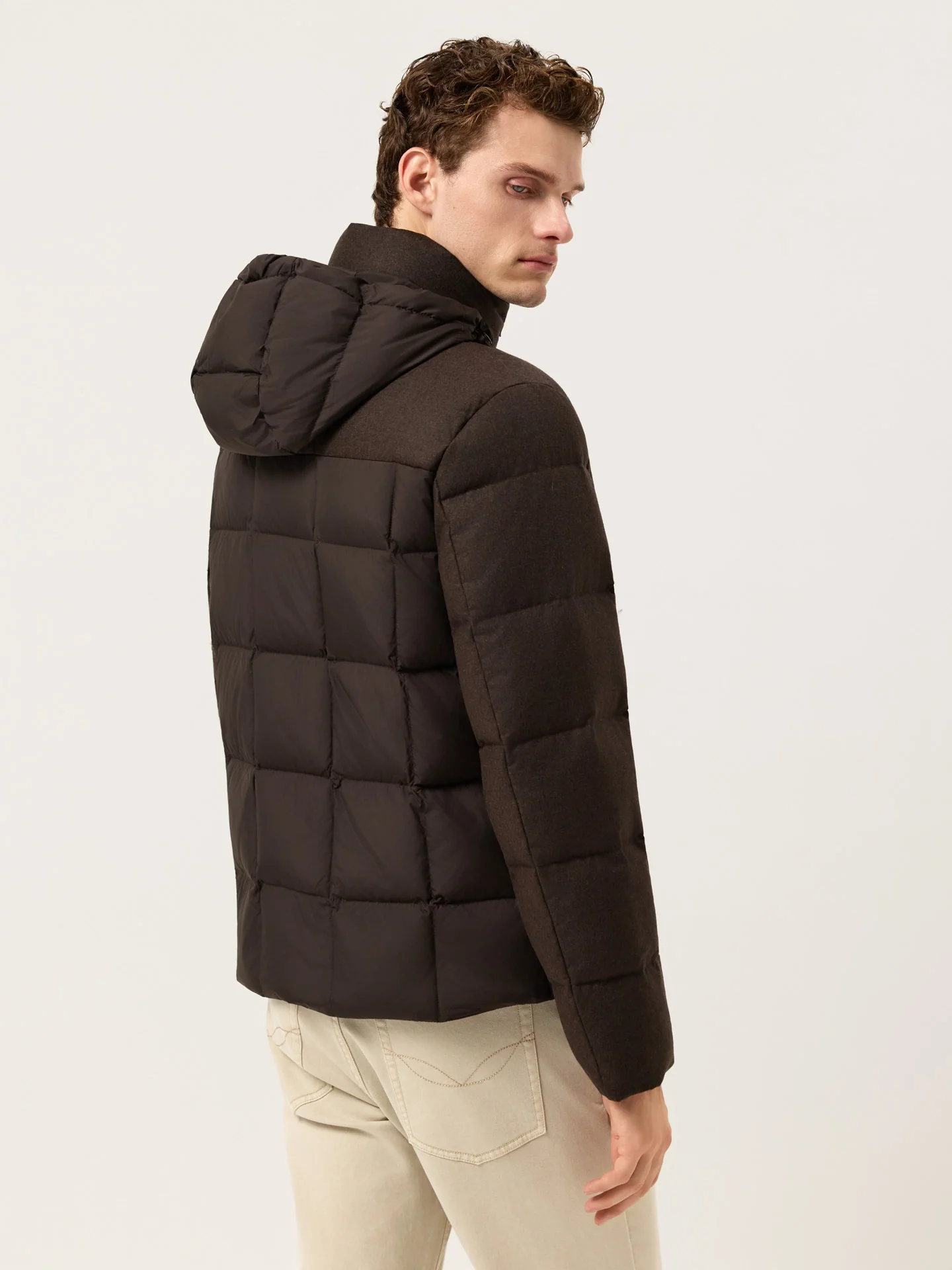 Wool-Blend Quilted Jacket With Removable Hood - Image 3