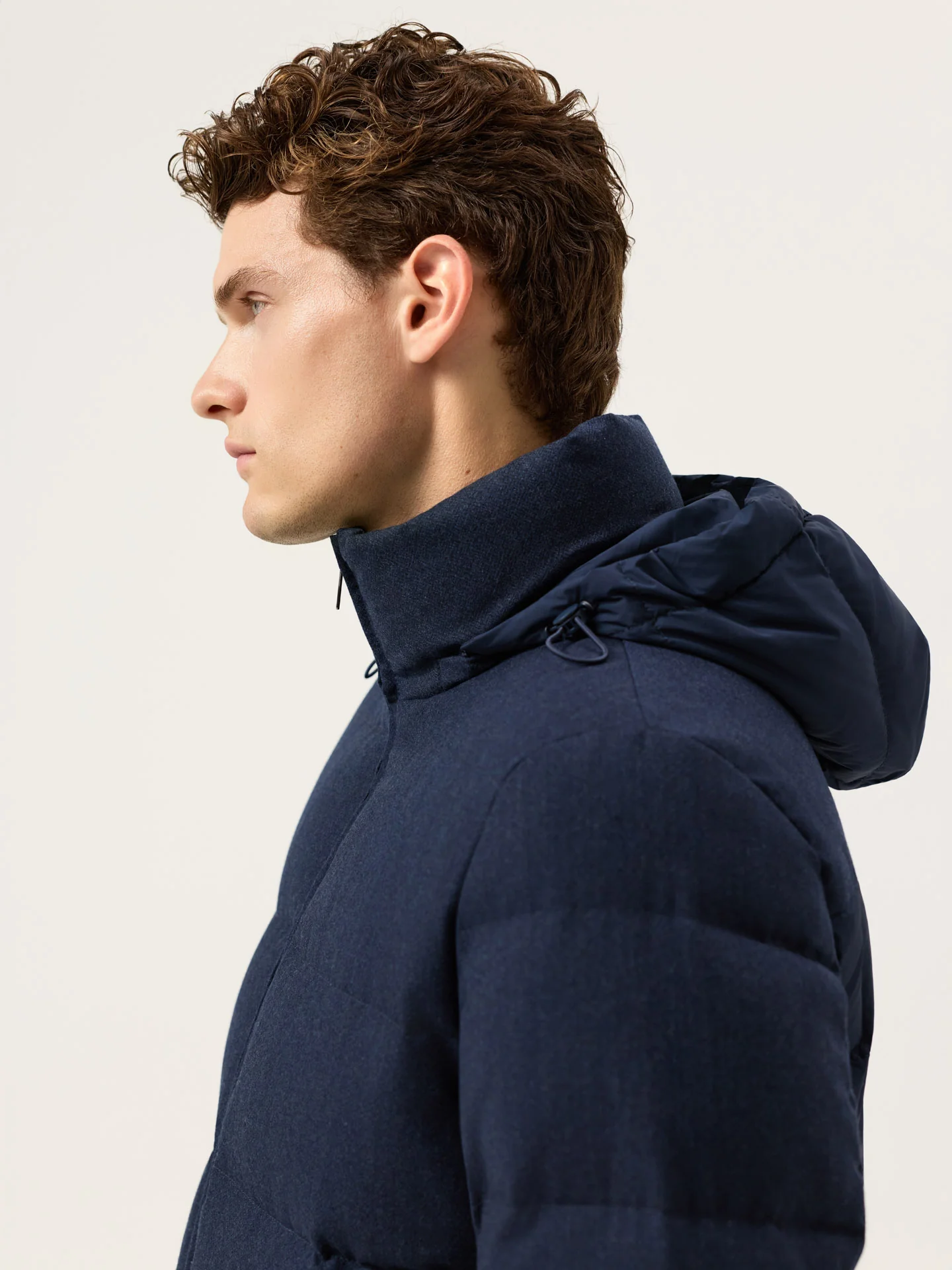 Wool-Blend Quilted Jacket With Removable Hood - Image 8