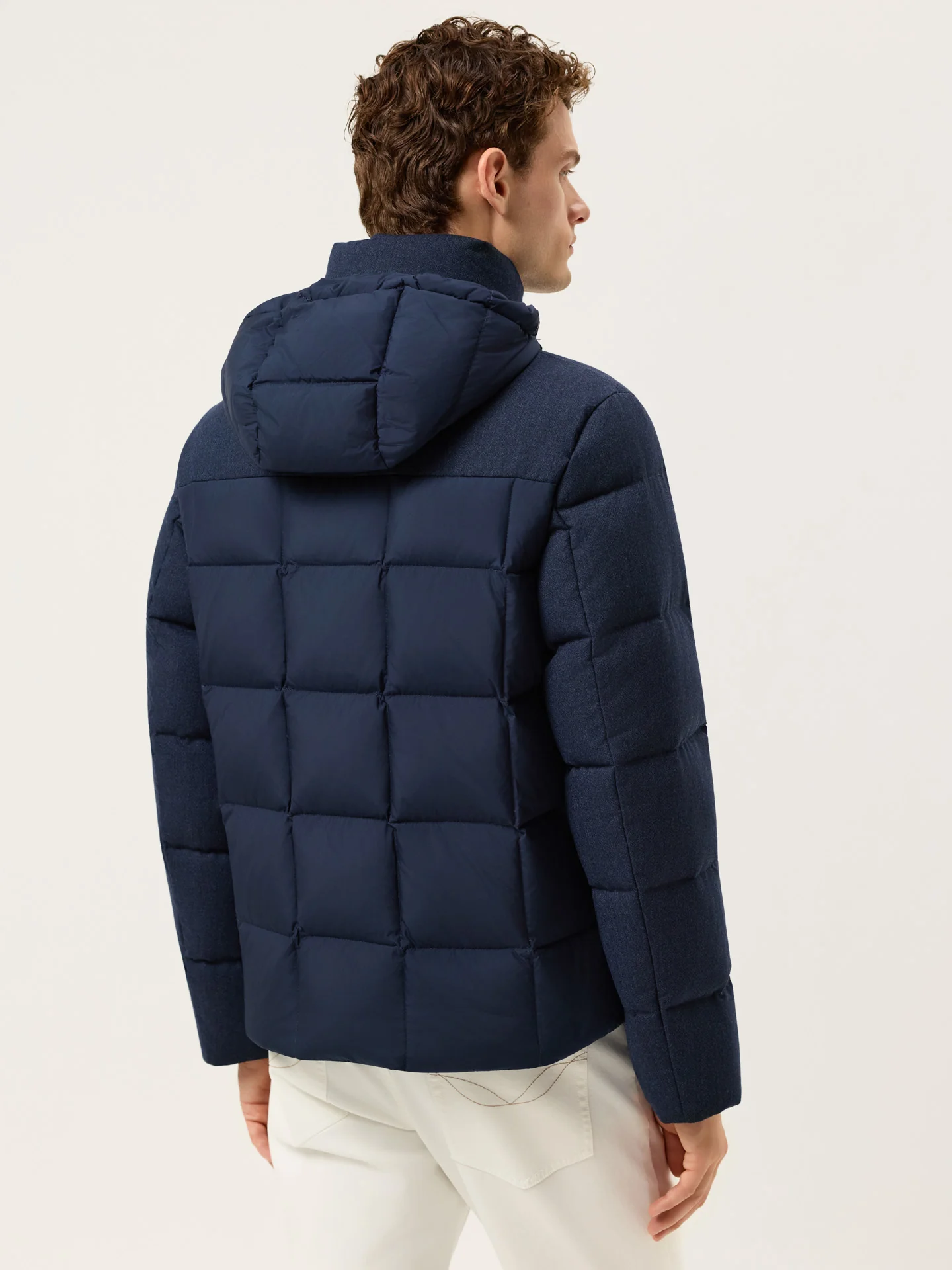 Wool-Blend Quilted Jacket With Removable Hood - Image 9